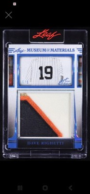 Dave Righetti 2023 Leaf Art Sport Museum Mat Purple Spect Holofoil Game #MM8 6/6