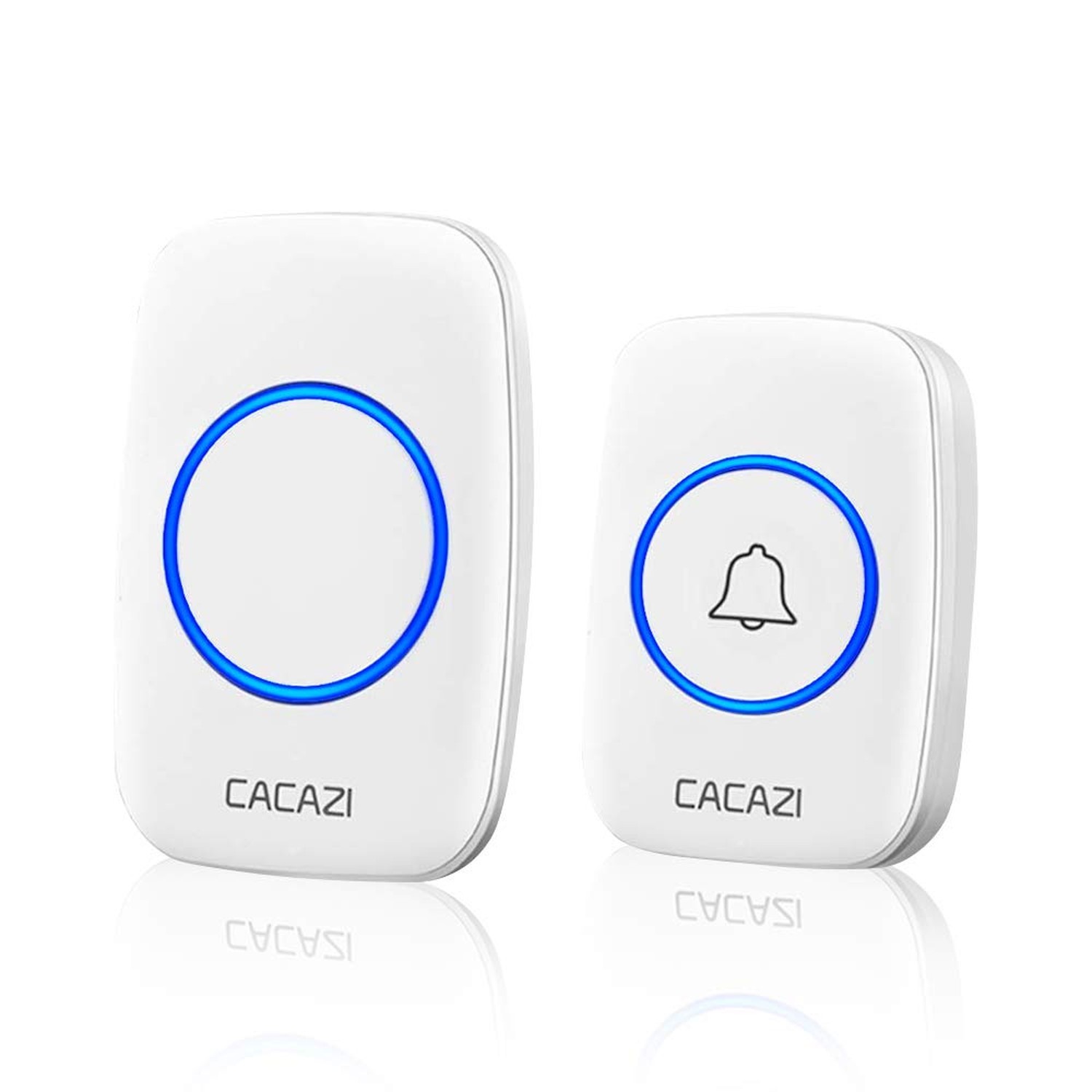 Wireless Doorbell Kit with Plug-in Receiver and Waterproof Push Button up to 1000 Feet Range-image