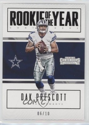 2016 Panini Contenders Rookie of the Year Black 6/10 Dak Prescott #22 RC uk2