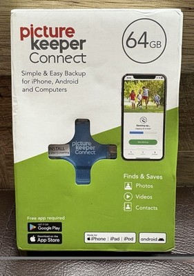 Picture Keeper Connect Back Up iPhone,  Android & Computers 64GB Turquoise NIB