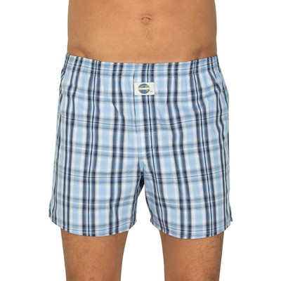 D.E.A.L International Boxershorts Hellblau & Weiß kariert