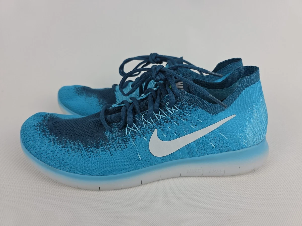 Nike Free Rn Flyknit 2017 Multi-Color Blue Lagoon Sneakers Mens 13 880843-005 Nike Free RN Flyknit 2017 Blue Lagoon Men main image 2