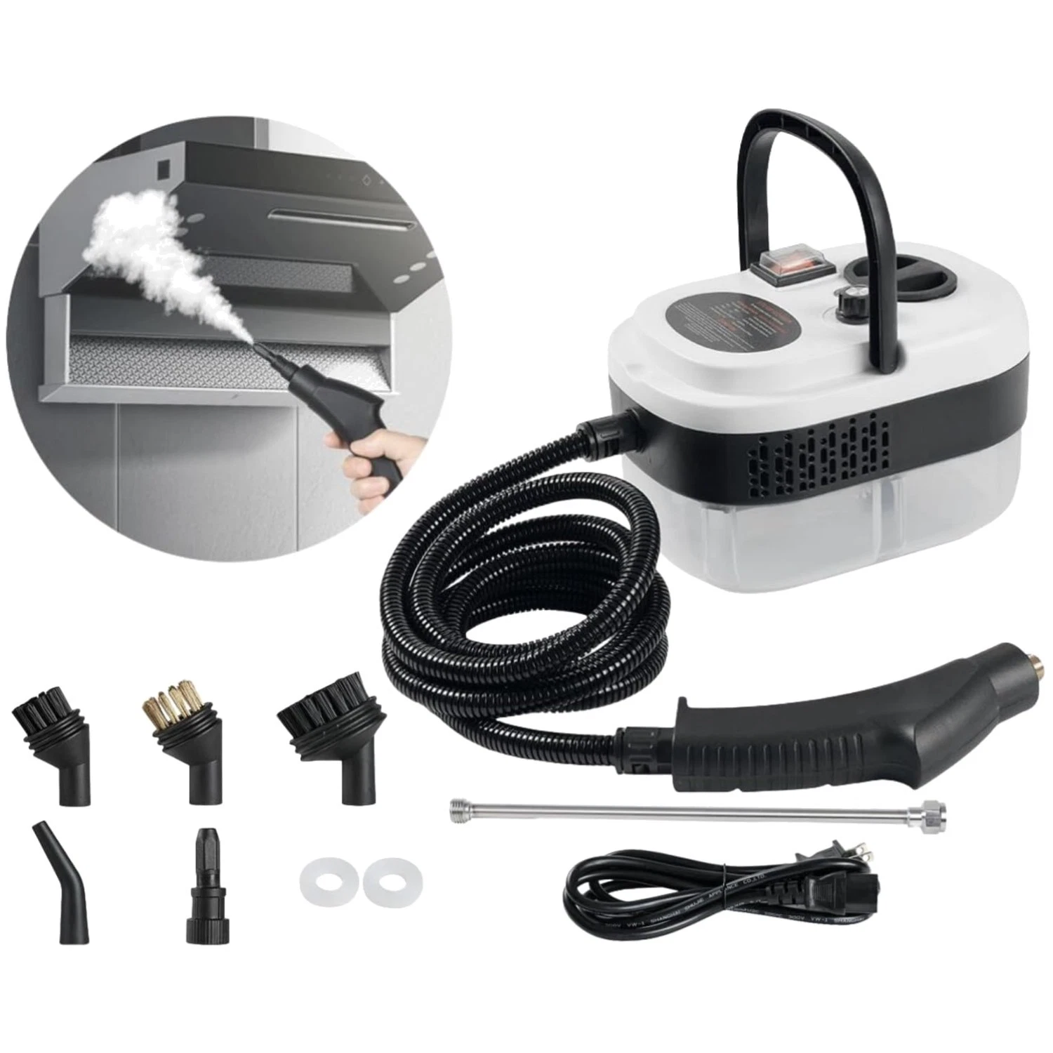 2500W Handheld Steam Cleaner 7-in-1 High Pressure