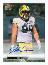 2023 UD CFL Jake Ceresna Base Auto #89