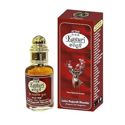 INDRA SUGANDH BHANDAR K@sturi Attar 12ml Roll-On | Musky Perfume Oil