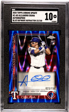 2025 Topps Chrome AC-AO Alejandro Osuna Auto. Blue Raywave Refractor /150 SGC 10