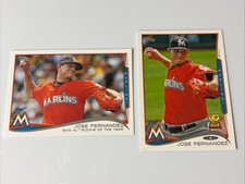 Jose Fernandez 2014 Topps ROY Card #413 & Topps 2014 Card #660