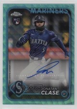 2024 Topps Chrome Update Aqua Wave Refractor 108/199 Jonatan Clase Auto 0rd2