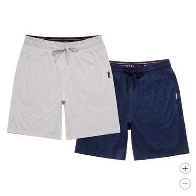 Eddie Bauer Men's Lounge Short, 2 pack, Blue White, GRAY Size S,M, L, XL B88