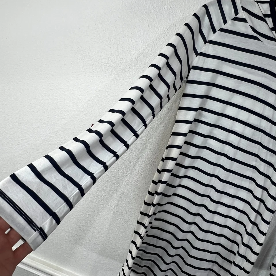 Nautica 连帽睡衣女式 S 条纹长袖 — 第 2/4 张图片