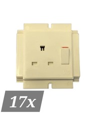 17x MK 1953 WHI  13 Amp 1 Gang Switched Outlet Non Standard Plug-on T Sockets