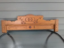 Antique Hand Carved Chestnut Pediment Reclaimed And Refinished 30 3/4" X 10"