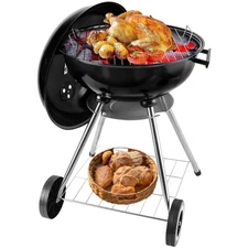 Charcoal Grill: Kettle Charcoal grill with handle, suitable for backyard, out...