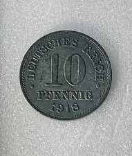 10 Pfennig 1918 Kursm&uuml;nze Deutsches Kaiserreich Top Pr&auml;gefrisch