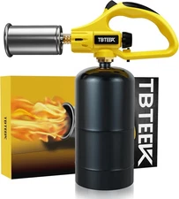Propane Torch Lighter: Powerful Adjustable Flame for Grill/Campfire (No Tank)