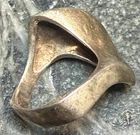 Vintage Midcentury Moderne Organic Sterling Silver Ring - Size 7.5