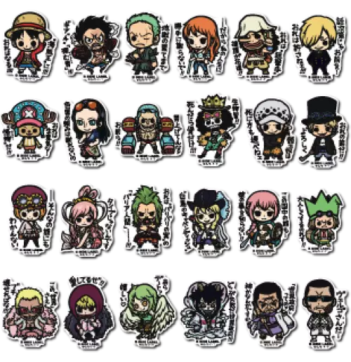 one piece characters Sticker for Sale by MEDesign4