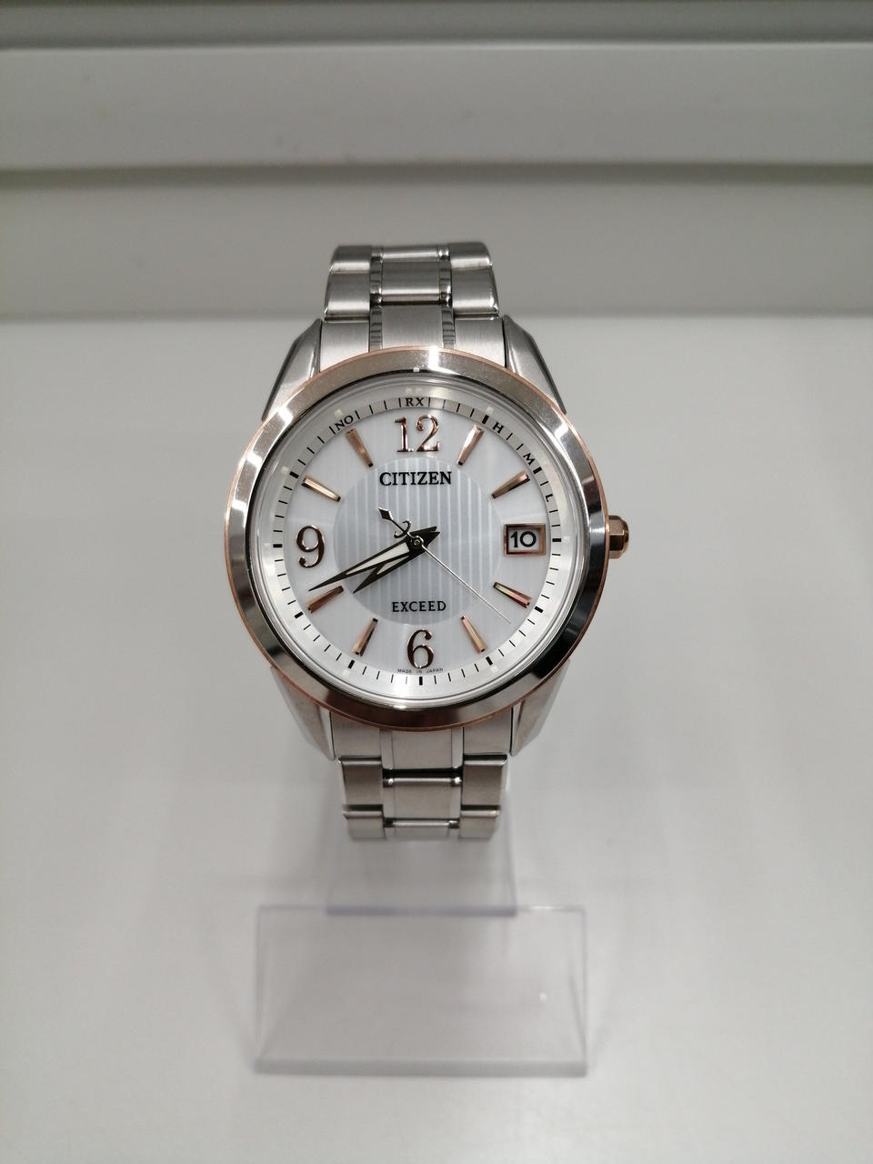Citizen Exceed H111-T016961 Titanium Date Eco Drive Solar Mens 