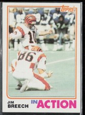 1982 Topps #41 Jim Breech Cincinnati Bengals Football Card