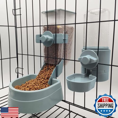 BNOSDM Rabbit Automatic Food Feeder and Water Dispenser Bunny Gravity Feeding