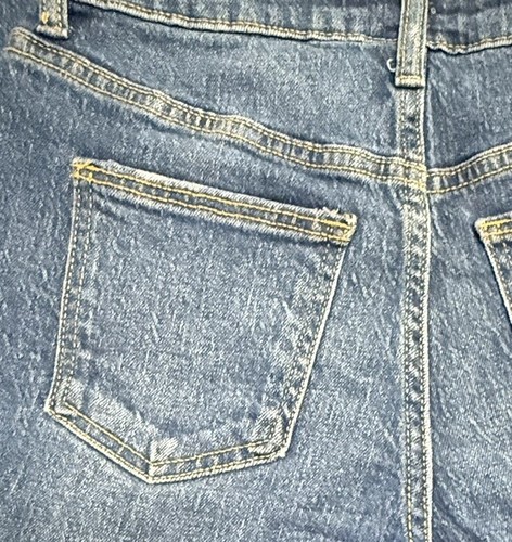 Art Class Girls Sz 12 High-Rise Tapered Cropped Jeans Medium Wash Distressed New - Picture 9 of 13