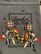 Lunch At Th eRitz REGATTA post Earrings; NEW, NEVER WORN, RARE!!
