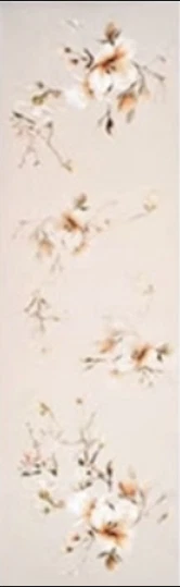 100% атласный шелковый шарф женщин шейный платок шаль надежном цветочный бежевый желтый розовый MQ80 - Изображение 2 из 3