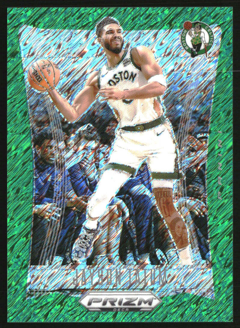 2023-24 Panini Prizm Deca Green Shimmer #189 Jayson Tatum /12