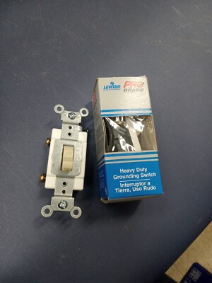 Leviton Pro Grade Heavy Duty CS120-2IS Grounding Switch 20 Amp 120V-277V Ivory