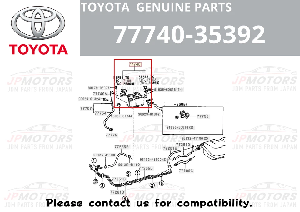 Toyota Genuine TACOMA 4RUNNER 95-01 Charcoal Canister Assy 77740-35392 - Изображение 2 из 4