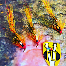 3 V Fly Size 12 Ultimate RV Signature Low Water Gold Cascade Treble Salmon Flies