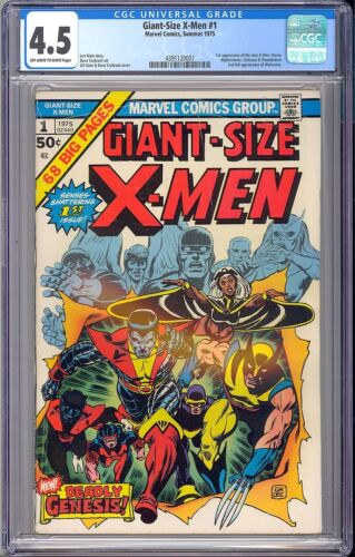 Géant-Size X-Men #1 1ère application. Neuf X-Men Wolverine Marvel Comic 1975 CGC 4,5 - Photo 1/2