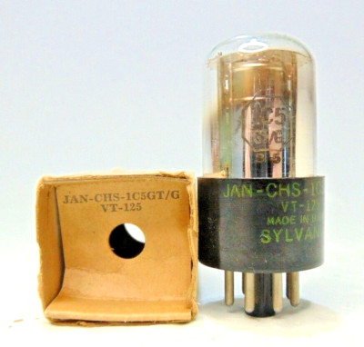 Vacuum Tube Sylvania JAN CHS 1C5GT / G Hickok Tested 100%+ NOS VT-125 1C5GT/G