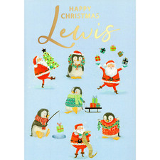 Personalised Lewis Singing Musical Christmas Card Sound Of Christmas Range