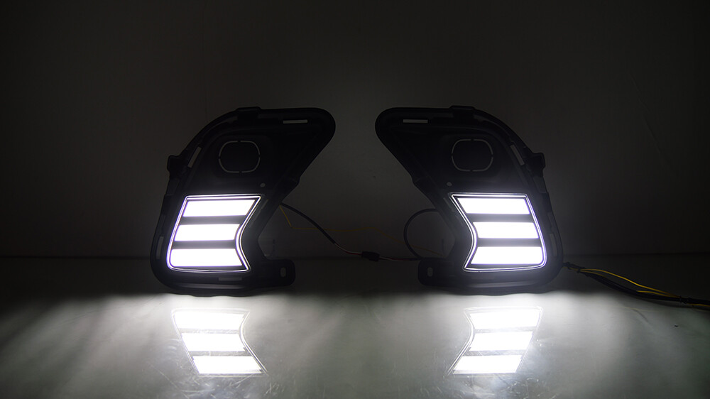 New LED DRL Daytime Running Lights Lamp White With Wiring Pair For Ford - View #2