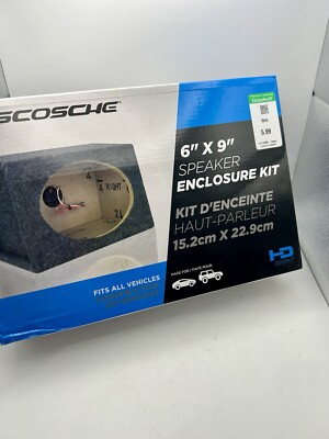 Scosche SE69KT 6x9 Single Car Speaker Enclosure with Gray 6'' x 9'' 