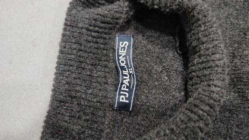 Suéter PJ Paul Jones XL Cuello Tortuga Gris Carbón Mezcla de Poli Lana - Imagen 4 de 6