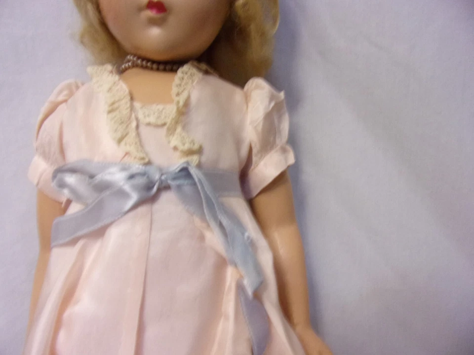 Arranbee NANCY LEE 18" Composición Muñeca Vintage 1938 Vestido de Noche / Peignoir Set Foto 3 de 4