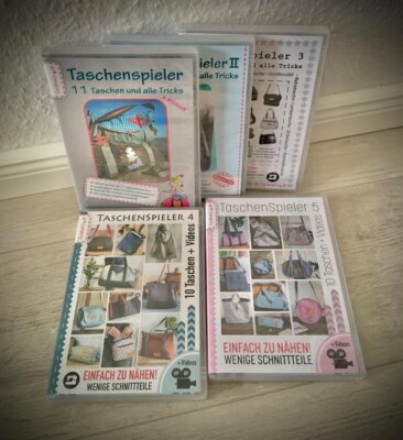 Schnittmuster Taschenspieler CD 1-5 im Set Taschenschnitte von Farbenmix   