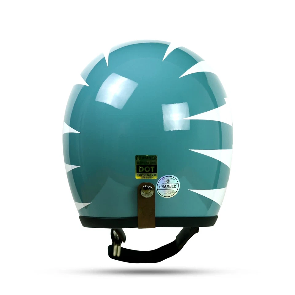 CUSTOM VINTAGE OPENFACE HELMET SLIMHEAD 500TX THUNDER BOBBER CHOPPER MOTORCYCLE - Image 4 of 4