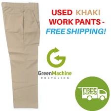 Used Uniform Work Pants KHAKI Cintas Redkap Unifirst G&K Dickies etc  FREE SHIP