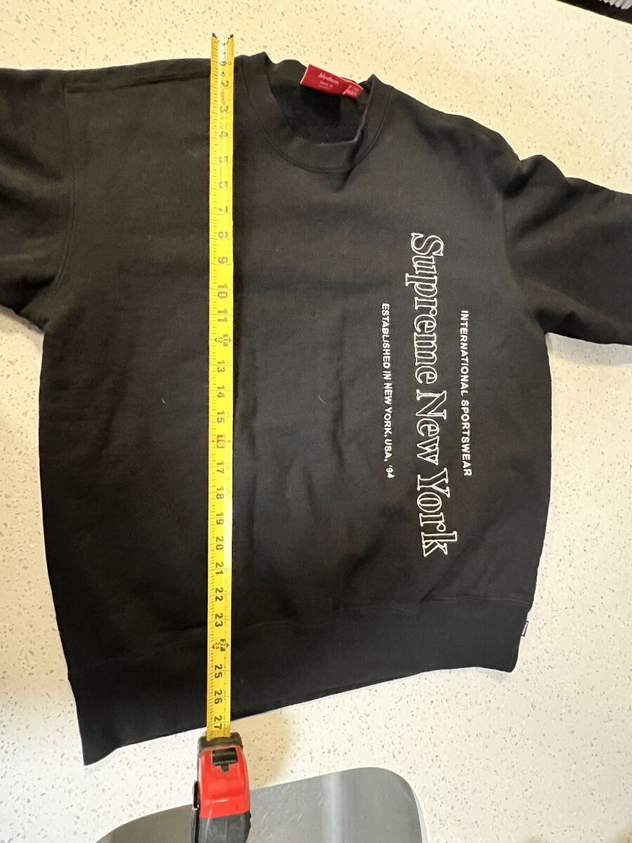 Supreme New York Side Logo Men's Crewneck Black Size M | eBay Supreme New York Side Logo Men's Crewneck Black Size M | eBay