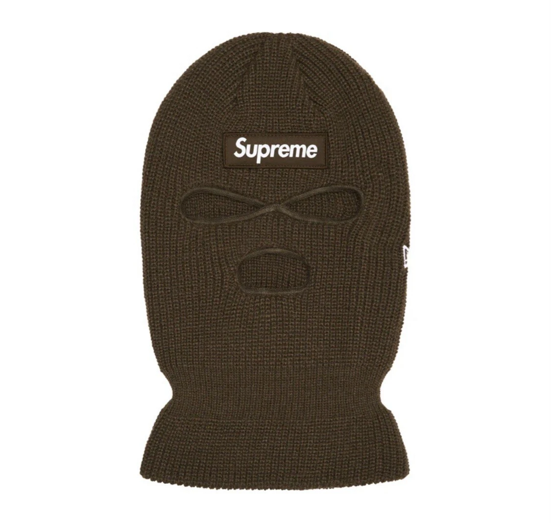 Supreme New Era Box Logo Balaclava Brown FW24 Shiesty Ski Mask
