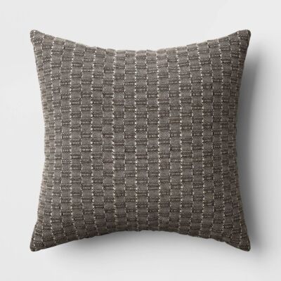 Oversized Textural Woven Square Throw Pillow - Threshold