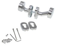 Aqbau® Set 2X TüRknauf Edelstahl Zylinderform TüRknopf Knauf Rosette Pz