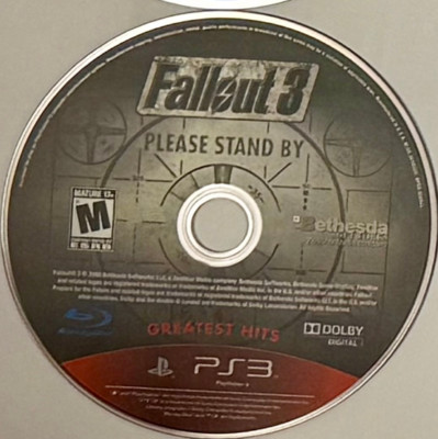 Fallout 3 Greatest Hits PS3 Sony PlayStation 3 - Disc Only