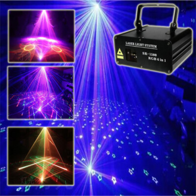 1 / 1.5w/600mv full color 6-in-1 laser light  KTV room stage performance laser R
