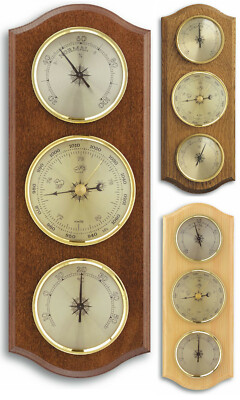 TFA 20.1000 Wetterstation aus Massivholz Barometer Thermometer Hygrometer analog