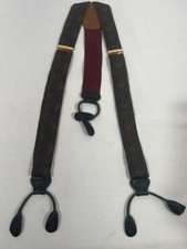 Embroidered Suspenders Mens Multicolor Y Back Adjustable Retro Vintage Style