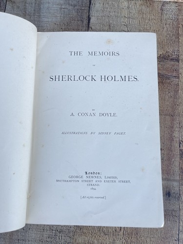 The Memoirs of Sherlock Holmes ARTHUR CONAN DOYLE First Edition 1894 w Slipcase - Imagen 12 de 19
